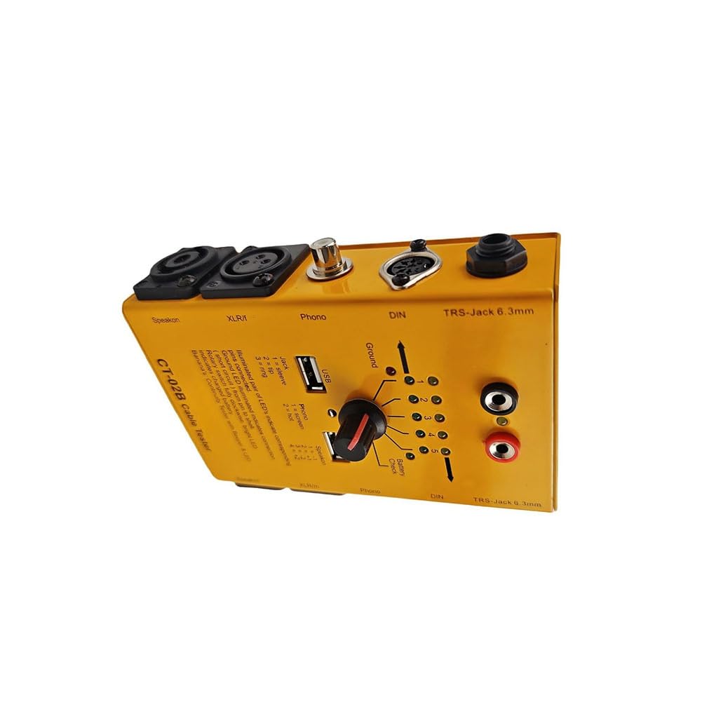 Audio Side Line CT-02B XLR-Testgerät, Mehrzweck-Audiokabel-Engineering-Verdrahtung, Multifunktionaler Kabeltester