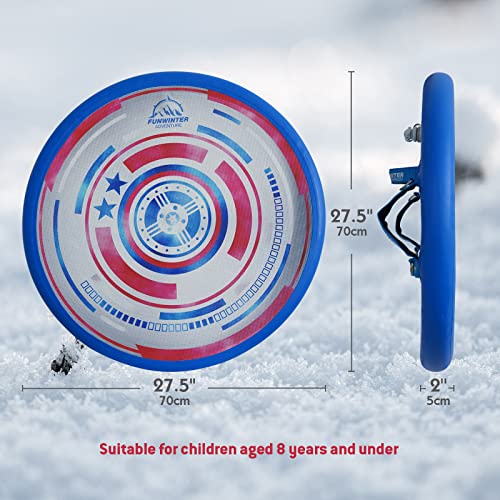Funwater Snow Tube, Foldable Snow Sled For Kids, Light Inflatable Snow Toys With Four Handles, Pump, Shoulder Strap And Two Pull Rope,Thickened Bottom With Outdoor Sledding #TOP1