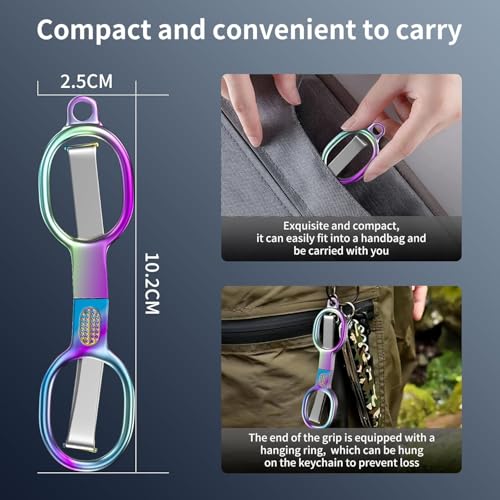 Image of Folding Stainless Steel Travel Scissors - Mini Portable Safety Foldable Pocket Scissors for Travel, Home, Office, Sewing, Crafts, Nurses, Badge Holder Accessories, Outdoor Use