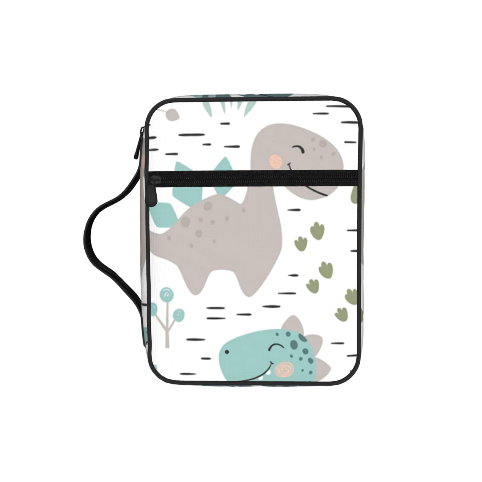 Cartoon Dinosaur Bible Cover Case Waterproof Bible Bag With Handle Organizer Storage Book Cover For Bible Study