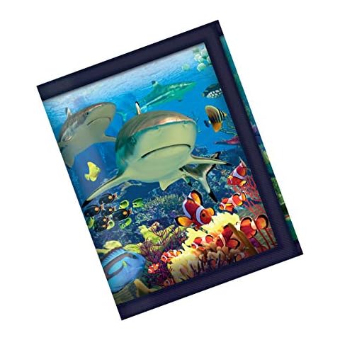 3D LiveLife Wallets - Shark Reef from Deluxebase. Lenticular 3D Ocean Wallet. Cash, coin and card holder with artwork licensed from renowned artist David Penfound Cover