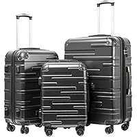 3-Piece Coolife Hardside Luggage Set with TSA Lock (3 Colors) only 9.99: eDeal Info