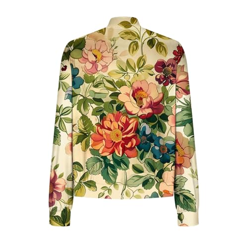 Womens Casual Floral Zip Up Bomber Jacket With Pockets 2025 Fall Fashion Trends Women Work Dreesy Coats Underwear4