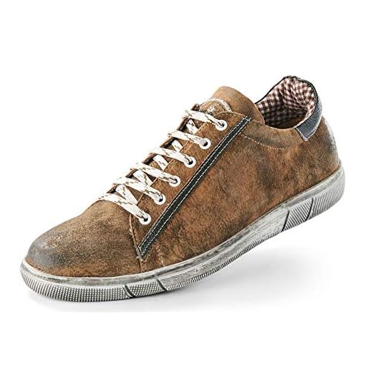 Maddox Herren Trachten Schuhe Sneaker Siegfried - Wood Nappato Gr. 43