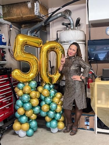 40 Inch Number Balloons, Gold Balloons for Birthday Party Decoration, Foil Number 0 Ballon for 0, 10, 20, 100, 2026 Celebration, Birthday, Baby Shower, Anniversary Decor - Image 3