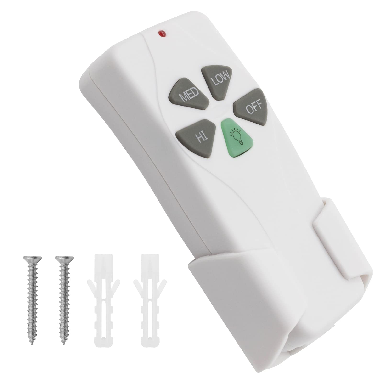 FAN-53T Ceiling Fan Remote Control, 3-Speed Light Dimmer 4-Dip Switch 303.9MHz, Replacement for Harbor Breeze Hunter Hampton Bay, Fits 2AAZPFAN53T