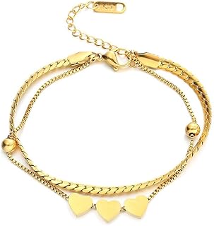 مجوهرات عصرية - أساور سلسلة معدنية عصرية تتميز بقلادة على شكل قلب مذهلة، مصنوعة للنساء اللواتي يقدرن التصميم والجودة المعاصرة.