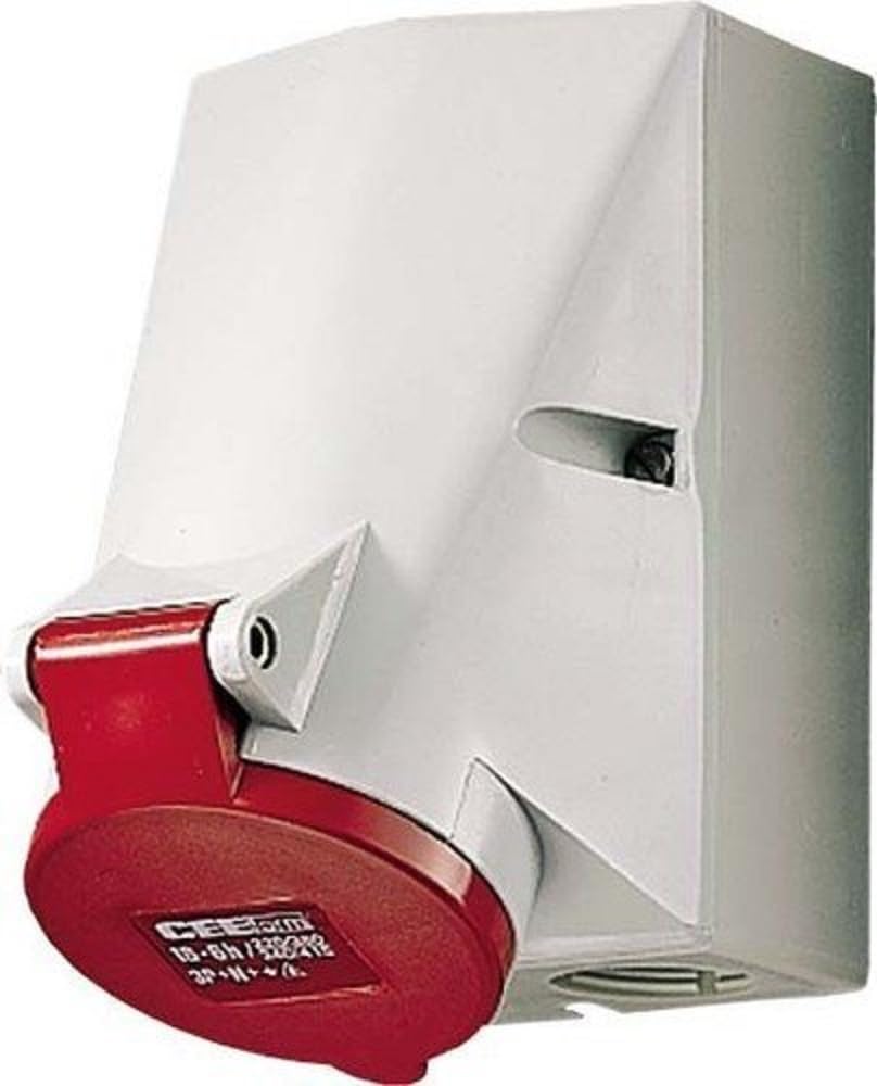 Mennekes Presa da parete HW/VN 20235A, 16A, 5p, 6h, 400V, IP44, presa CEE 4015394038474
