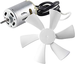 Gift2u RV Roof Vent Fan White, 12V D-Shaft Rv Vent Motor, RV Roof Vent Fan Motor and RV Ceiling Fan Blades, RV Roof Fan Replacement for RV Camper Roof Bathroom Exhaust Fan