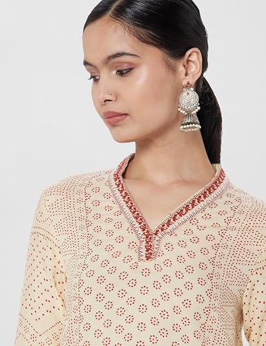 Image of BIBA Women Printed Regular Fit Straight Kurta