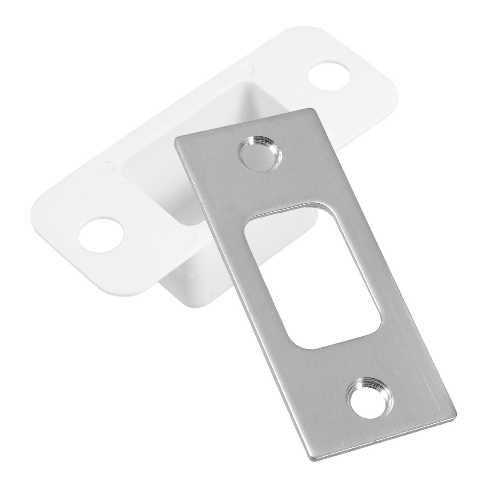 Gentryroo Silver Stainless Steel Door Latch Security Strike Plate Guide Piece