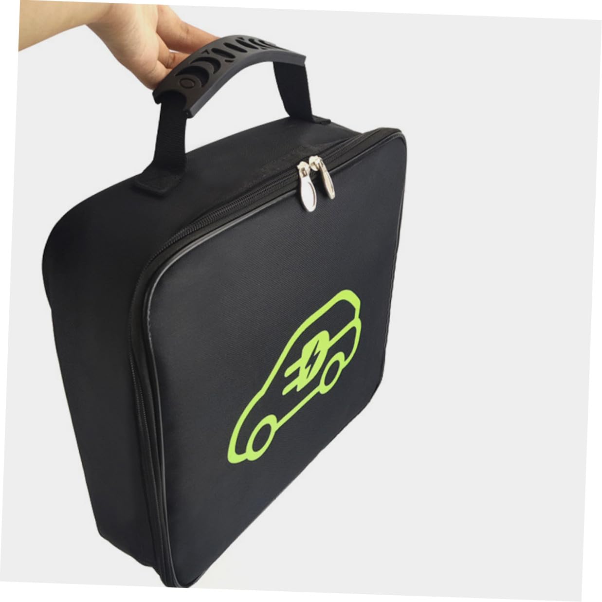 Bolsa para Cables de Carga de Vehículos Eléctricos Resistente al Agua y Ignífuga Soporte Cuadrado de Almacenamiento Portátil para Cables y Adaptadores Organizador Práctico para