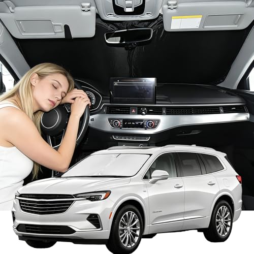 for Buick Enclave 2018-2024 2025 Windshield Sun Shade - 4 Layers Car Sunshades for Front Windows...