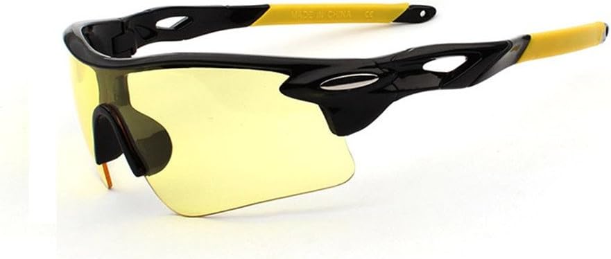 Wonzone Outdoor Sports Athlete's Eyewear UV Protection Night Vision Sunglasses Riding Glasses Eye Gear Protecor for Cycling Fishing Golf