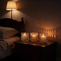 Vista 5 de Juego de velas LED recargables sin llama, cristal transparente, cera real, parpadeo blanco cálido, control remoto y temporizador, decoración