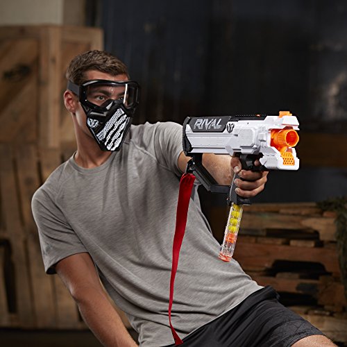 Nerf Rival Phantom Corps Face Mask, White Color Scheme, Breathable Design, Adjustable Band, Nerf Accessories for 14 Year Old Boys and Girls