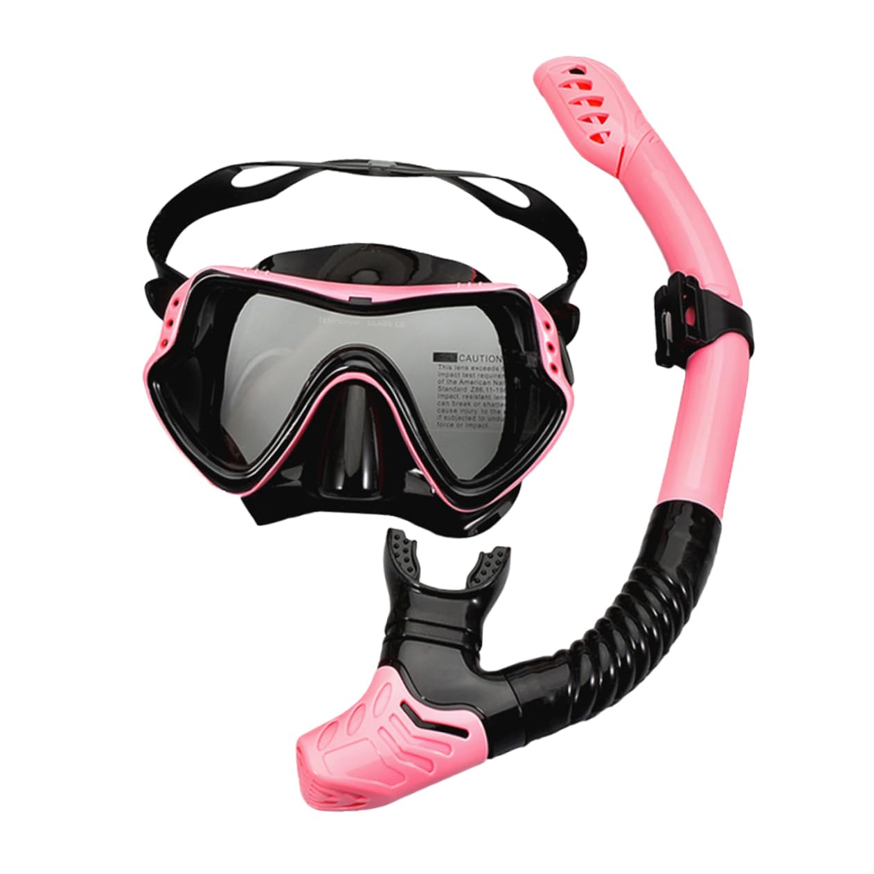 Mikikit De Natation Et Tuba pour Adultes De Snorkeling Étanche avec Monture Rose Et Noire Et Confort Ajustable