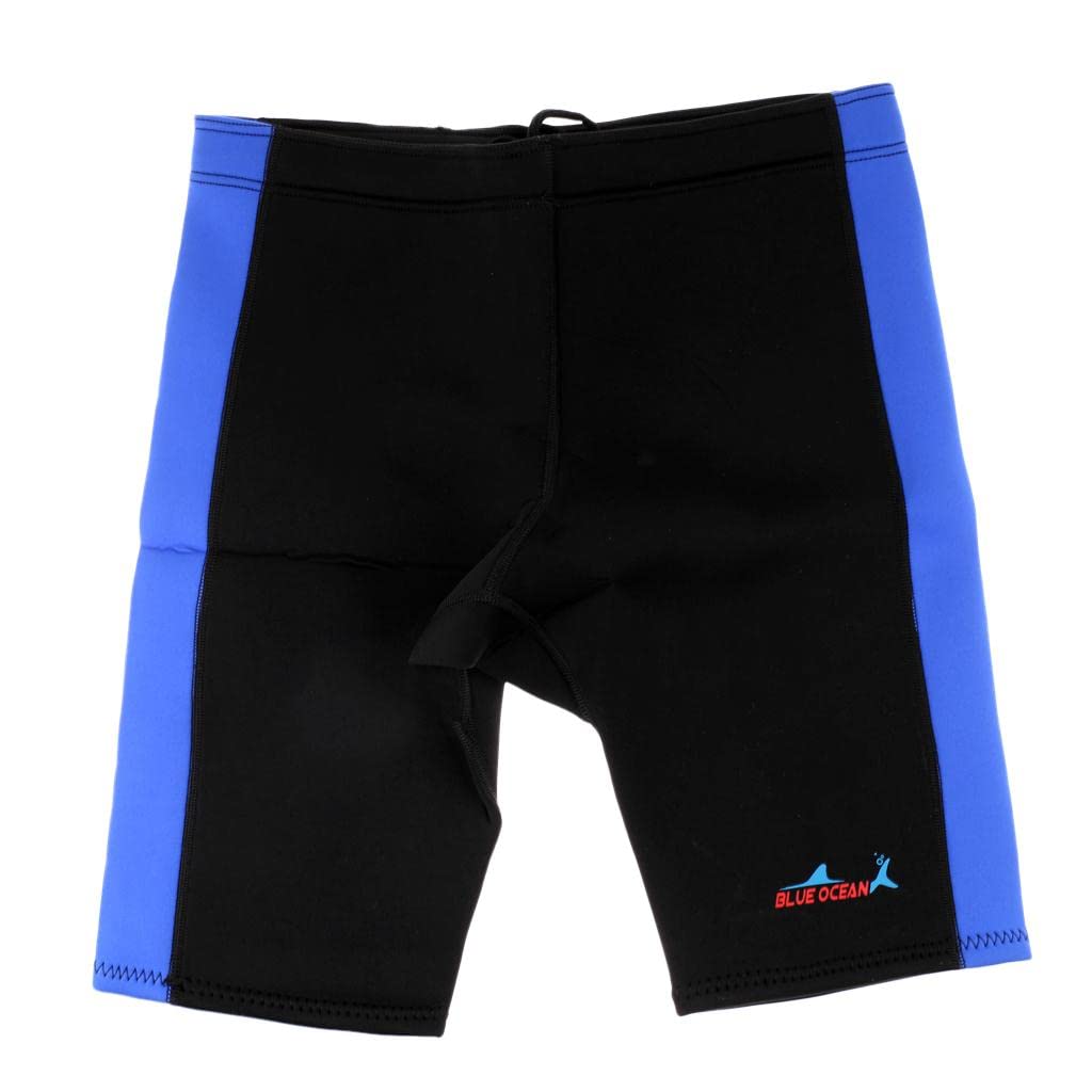 LICHTS 3mm Neoprene Canoe Kayak Surf Swim Cycling Wetsuit Shorts XXL Blue and Black-image-27