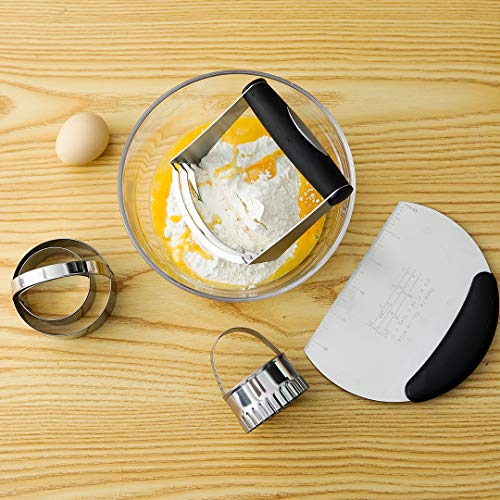 Meichu Dough Blender Stainless Steel, Pastry Scraper, Biscuit Cutter Set, Professional Baking Dough Tools Scraper Chopper Blender For Kitchen Baking Tools (8Pcs) #TOP6