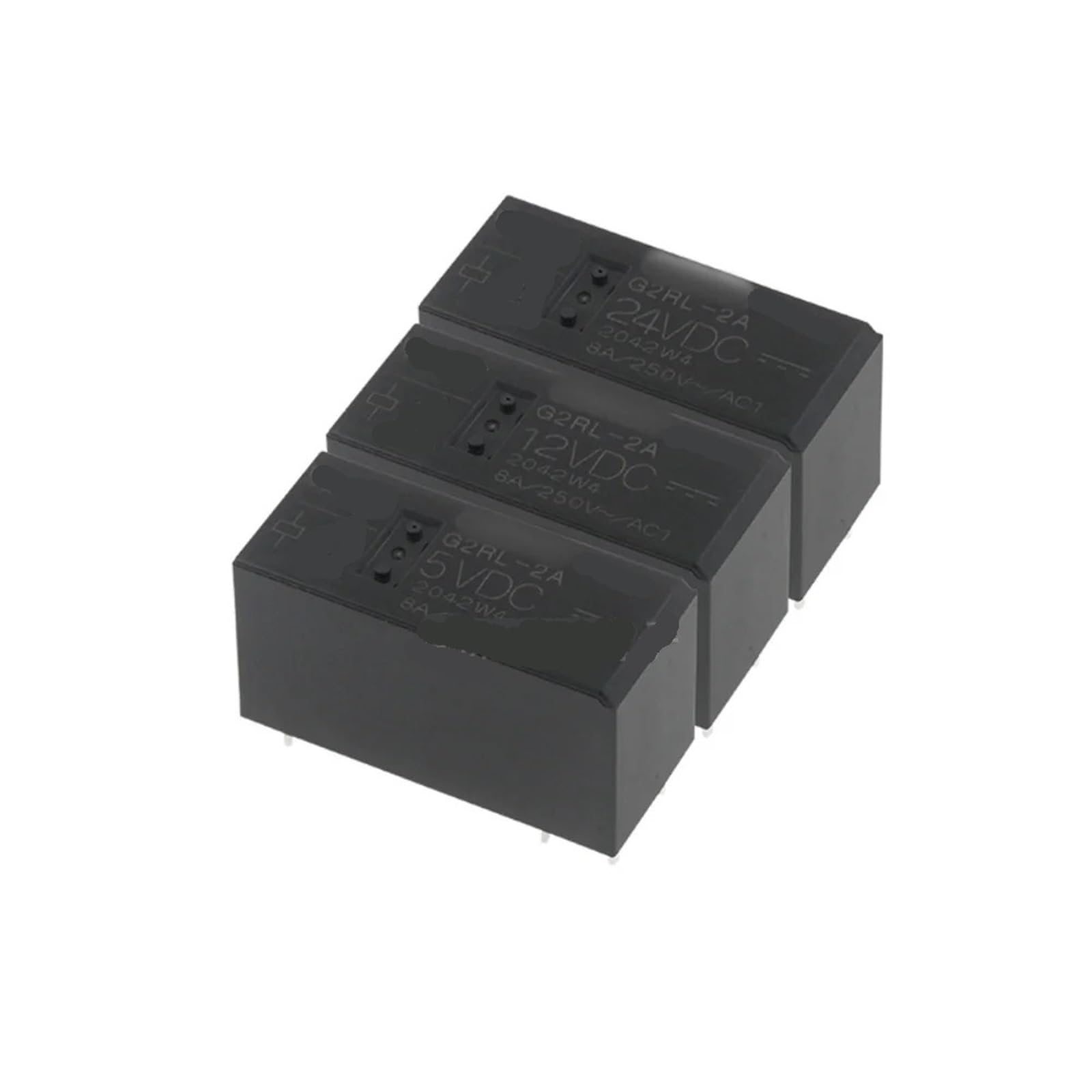 Relé G2RL-2 12VDC de 8 pines con 2 contactos conmutados 2
