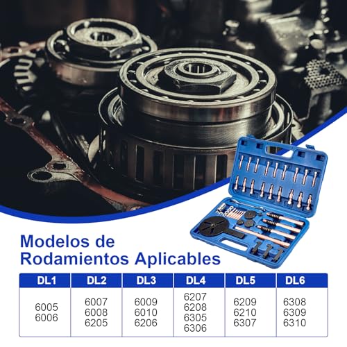 Extractor de rodamientos internos para sacar piezas atascadas sin daño 7