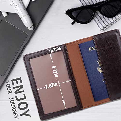 Image of TIGARI Passport Holder for Travel Women Men, Valentines Day Gifts PU Leather Wallet Cover Case Sleeve, Waterproof Protected Document Organizer, Vacation Plane Cruise Travel Essentials