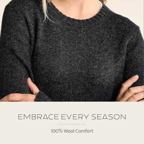 Image of Pendleton Women's Shetland Crew, 100% Soft Knit Wool Pullover, Classic Crewneck, Relaxed Fit, Comfortable Long-Sleeve Top
