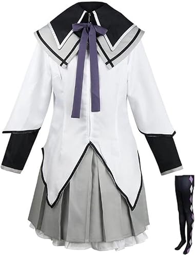 Anime Homura Cosplay Costume Uniform Dress Halloween Outfit
