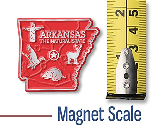 Imán decorativo Arkansas pequeño de caucho 3D miniatura 2