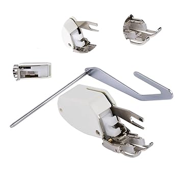 Even Feed Walking Presser Foot with Quilt Guide for Quilting or Thick Fabric Sewing on Low Shank Sewing Machines for Brother Singer Janome Kenmore Sewing Machines