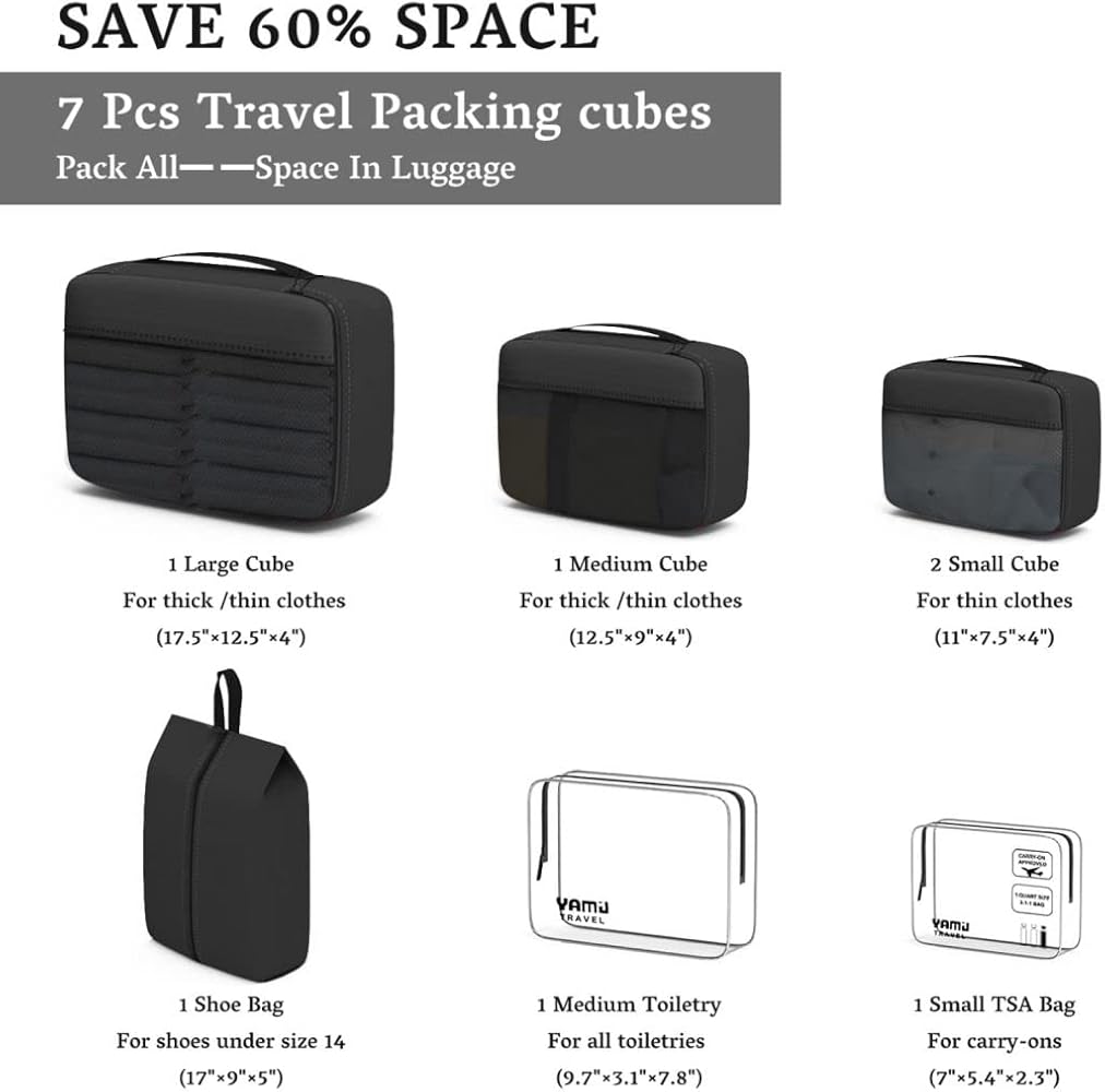 Packing cube sizes Clearance