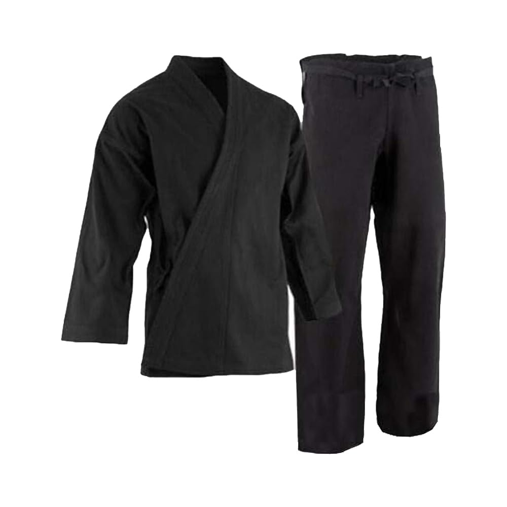 TMAProfessional Kimono - Heavyweight Karate Canvas Uniform - 100% Advanced Cotton Karate Gi 12 oz Adult and Kids Black