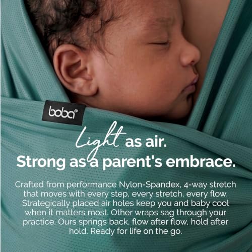 Image of Boba Baby Wrap Carrier Green Mesh