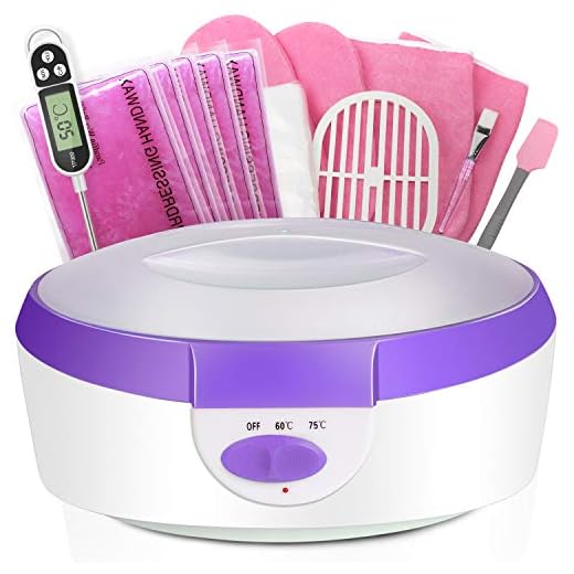 Paraffin Wax Machine for Hand and Feet - Ejiubas Paraffin Bath,Quick Heating,Large Capacity,includes 2.2 lb Paraffin Wax 200 Glove Liners 2 Thermal Mitts Booties for Arthritis and Deep Skin Moisturize