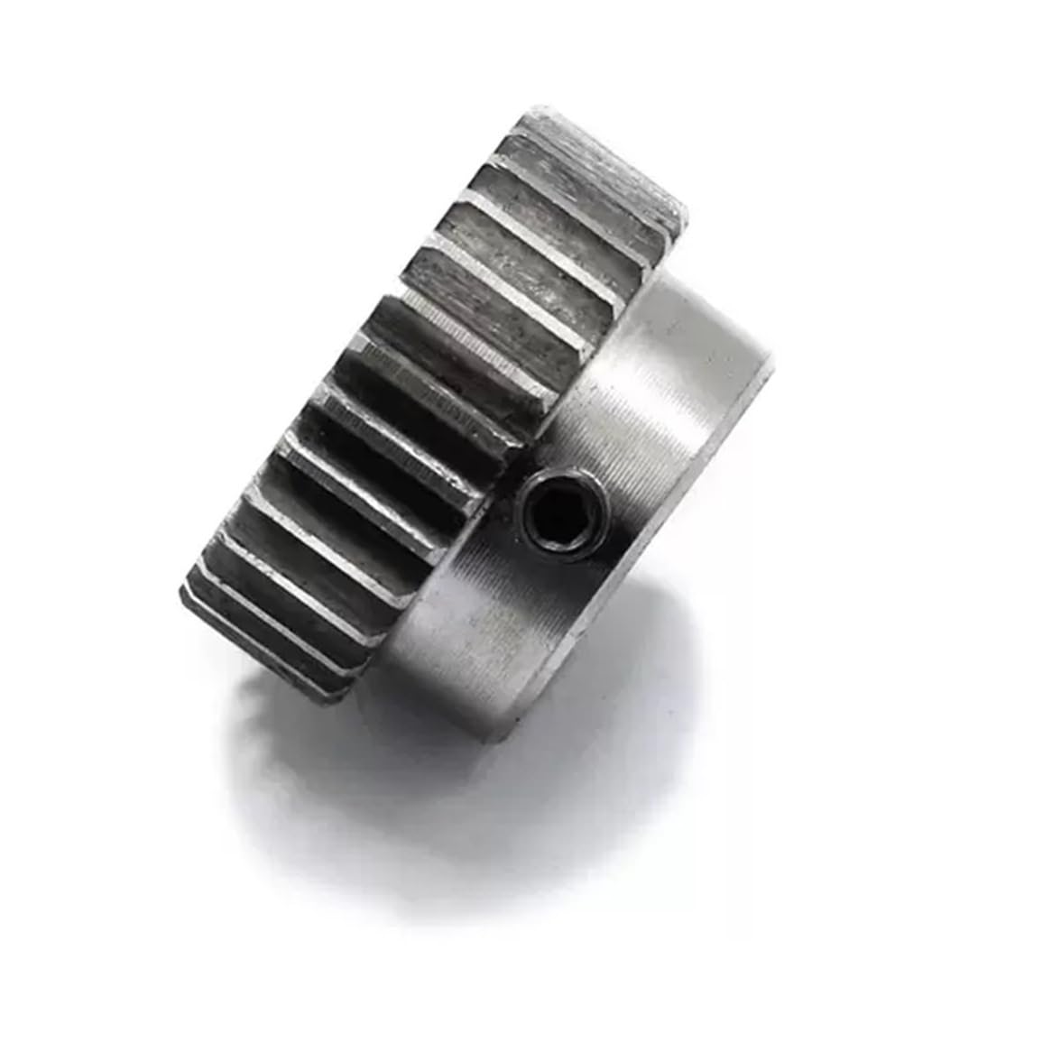Cylindrical Drive 1pcs 0.7 Module 19T Spur Gear Carbon Steel Straight Teeth Gear 0.7M 19 Teeth Cylindrical Gear with Step Pinion Rack Machinery(4mm)