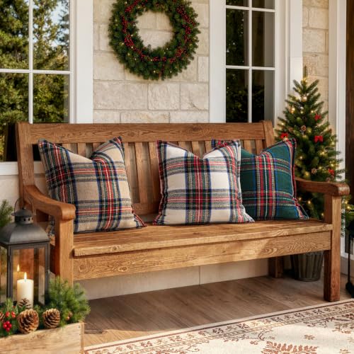 Christmas Plaid Pillow Covers 18x18 - image 6