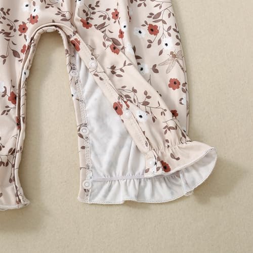 Sasaerucure SRC-R1-OAILGDOONA2 Summer One Piece Outfits Infant Baby Girl Romper Jumpsuit Sleeveless Ruffle Halter Floral Bodysuit Clothes thumb #4