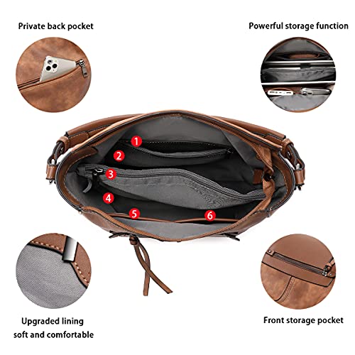 Image of lapsting Hobo Bags for Women Handbags Purse Ladies Boho Shoulder Bag Crossbody Purses Faux Leather