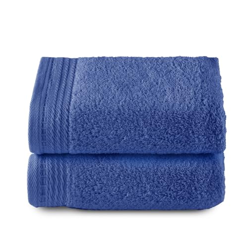 Top Towel - Premium - Toallas de baño Grandes - Toallas baño -2 Toallas de Manos -50 x 100 cms - Algodon 100% - 600 Gramos - Azulina