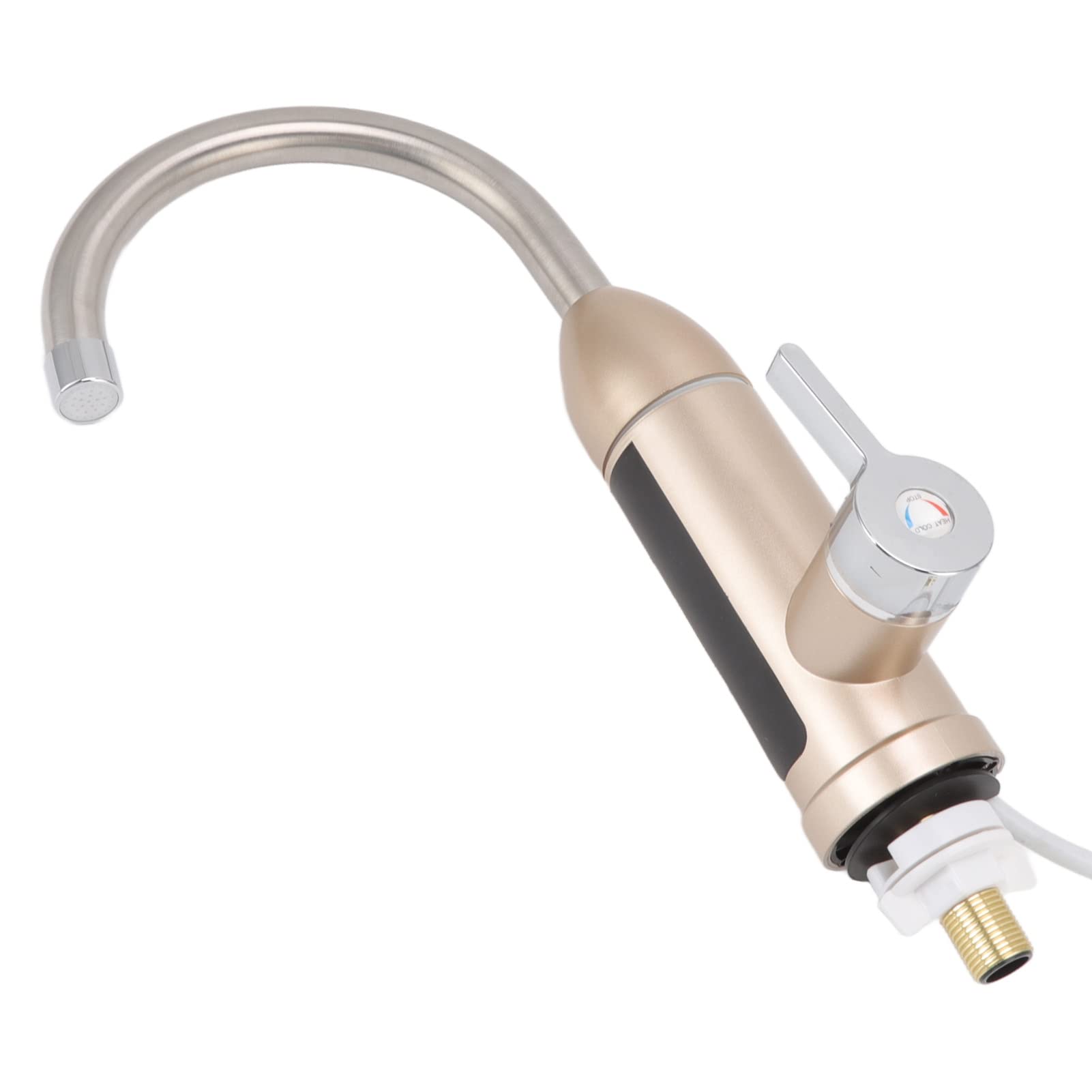 Duokon Rubinetto per Scaldabagno Istantaneo, Rubinetto Elettrico (Spina | Riscaldamento Rapido in 3-5 Secondi, Display Digitale 30-60 ℃, Impermeabile IPX4, per Lavello del Bagno della