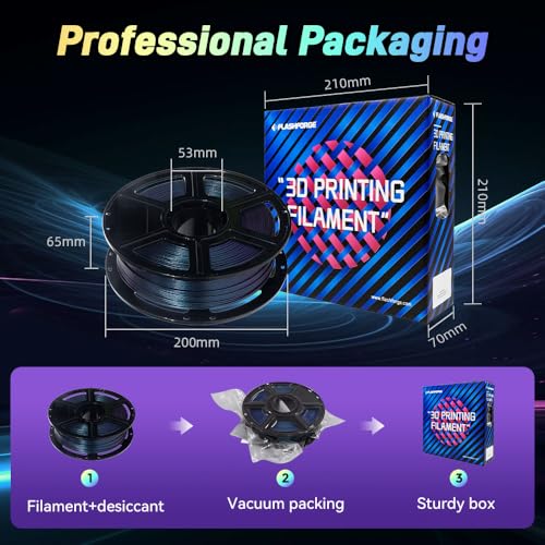 Image of FLASHFORGE Chameleon Rapid PLA Filament 1.75mm Burnt Titanium, PLA Color Shift High Speed 3D Printer Filament, Max 500mm /s Fast Printing, Display Shimmering Effects from Various Angles and Light