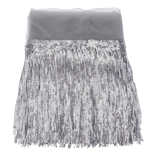 BENECREAT 10 Yard Sequins Fringe Trim