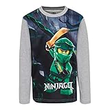 LEGO Ninjago LEGO Jungen LEGO Ninjago CM Langarmshirt,, per pack Mehrfarbig (Grey Melange 921), 140 (Herstellergröße: 140)
