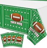 Lot de 4 nappes rectangulaires pour table de football, thème terrain de football, décorations de superbol, fête de football, fournitures de fête de football (vert 4)