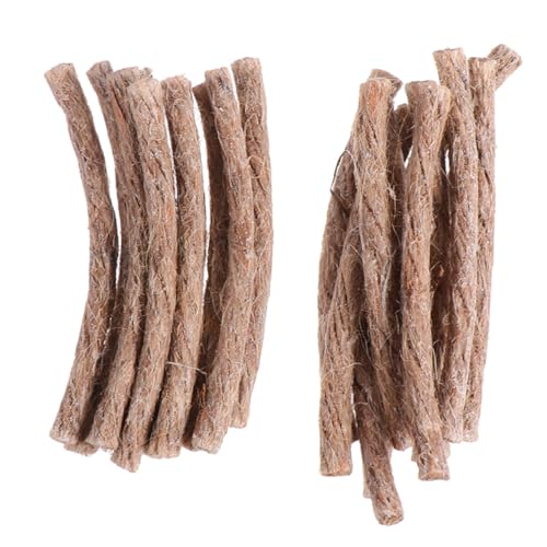 OFFSCH Mechas De Cuerda para Encendido De Fuego, 30 Piezas De Cuerda De Cáñamo Cera De Abeja, Ignición Rápida y Portátil, Iniciador De Fuego para Camping, Senderismo y Barbacoas Al Aire Libre