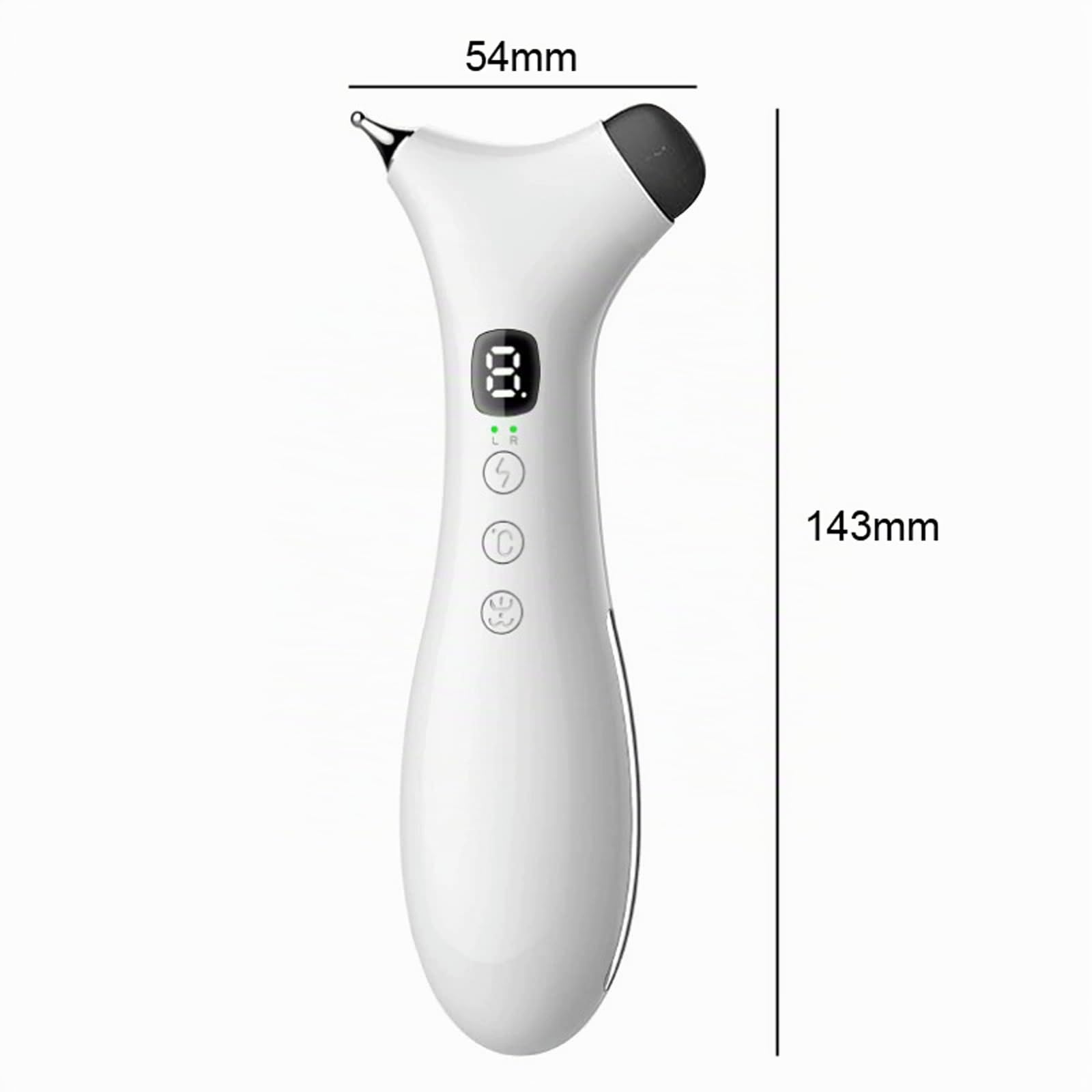 Rezuri - 4-in-1 Jaw Massager, Rezuri TMJ-Massagegerät, Gesichtsmassagegerät Akupressur Massagegerät mit Wärme und Vibration, Meridian-Massagegerät mit 2 Massageköpfen für Kiefer, Gesicht und Nacken