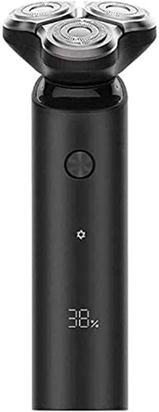 Electric Head Hair Shaver, Men Rotary Shaver Razor, Waterproof Wet/Dry, Rechargeable Cordless USB, LED Display,Black