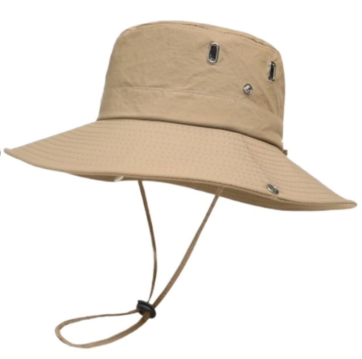 Cappello di Paglia Cappello Estivo da Uomo E da Donna Panama Cappello Pieghevole Cappello da Pescatore A Tesa Larga Cappello Parasole di Paglia da Donna (Color : Beige, Size : 56-58cm)