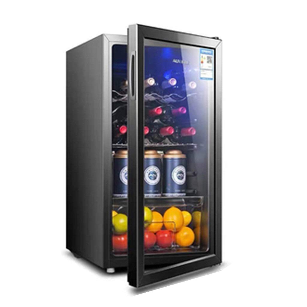 Refrigerators Wine Cabinet, Beverage Cooler, Four-Layer Mini , Small Wine Cellar, Silent Compressor, Temperature Control, Transparent Glass Door (Color : Black-A, Size : 45 * 45 * 83Cm)