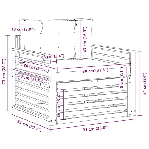 Canapé d'extérieur en acacia modulable et extensible pour jardin et terrasse chic